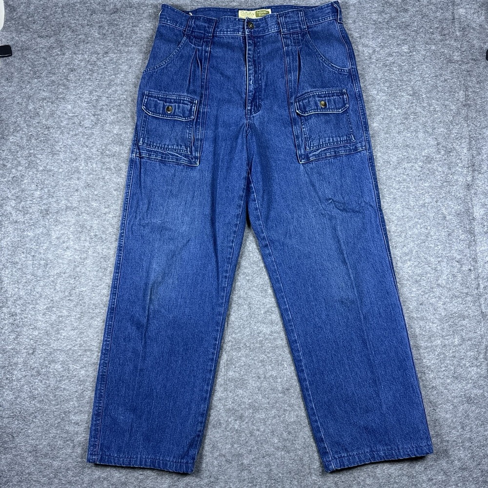 Cabela's Jeans Mens 34x29 Blue 7 Pocket Hiker Grunge Denim Head Baggy Y2K Skater